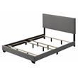 ACME Leandros Fabric Upholstered Queen Bed with Nailhead Trim in Light Gray