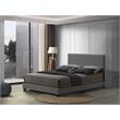 ACME Leandros Fabric Upholstered Queen Bed with Nailhead Trim in Light Gray