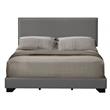 ACME Leandros Fabric Upholstered Queen Bed with Nailhead Trim in Light Gray