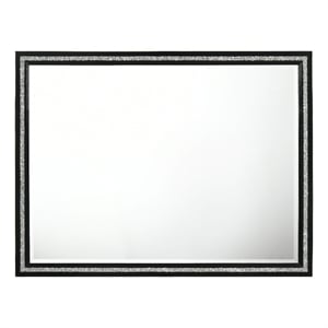 ACME Haiden Rectangular Wood Frame Dresser Mirror in Weathered Black