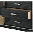 ACME Haiden 6 Drawers Wooden Dresser with Silver Accent Trim in Weathered Black