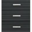 ACME Haiden 6 Drawers Wooden Dresser with Silver Accent Trim in Weathered Black