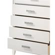 ACME Haiden 5-Drawer Bedroom Wooden Chest with Shimmering Trim in White