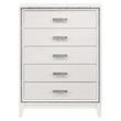 ACME Haiden 5-Drawer Bedroom Wooden Chest with Shimmering Trim in White
