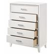 ACME Haiden 5-Drawer Bedroom Wooden Chest with Shimmering Trim in White