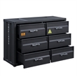 ACME Cargo Container Style Rectangular 6-Drawer Dresser in Gunmetal Metal