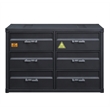 ACME Cargo Container Style Rectangular 6-Drawer Dresser in Gunmetal Metal