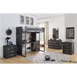 ACME Cargo Container Style Rectangular 4-Drawer Metal Chest in Gunmetal Metal