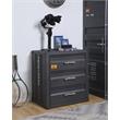 ACME Cargo Container Style Rectangular 3-Drawer Metal Chest in Gunmetal Metal