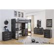 ACME Cargo Container Style Rectangular 3-Drawer Metal Chest in Gunmetal Metal