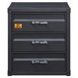 ACME Cargo Container Style Rectangular 3-Drawer Metal Chest in Gunmetal Metal