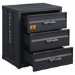 ACME Cargo Container Style Rectangular 3-Drawer Metal Chest in Gunmetal Metal