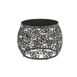 ACME Hikre Wicker Patio Lounge Chair and Side Table in Charcoal and Black