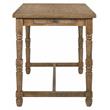 ACME Farsiris Rectangular Wooden 1-Drawer Counter Height Table in Weathered Oak