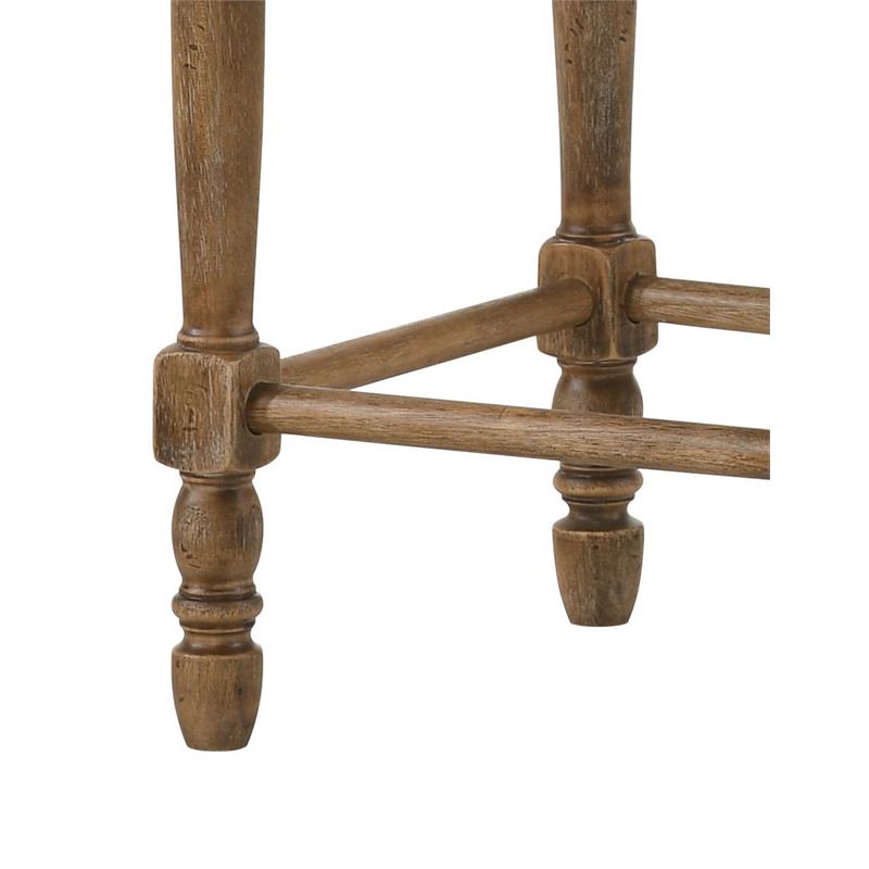 ACME Farsiris Fabric Counter Height Stool in Beige and Weathered Oak