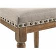 ACME Farsiris Fabric Counter Height Stool in Beige and Weathered Oak