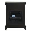 ACME Noralie Wooden Electric Fireplace with Drawer in Mirrored and Faux Diamonds