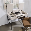 ACME Verster Wooden 1-Drawer Writing Desk with USB Port in Natural and Black