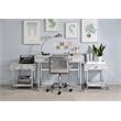 ACME Wither Faux Marble 1-Drawer Nightstand with Metal Base in White and Chrome
