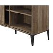 ACME Zakwani Wooden Storage Writing Desk in Rustic Oak and Black