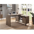 ACME Zakwani Wooden Storage Writing Desk in Rustic Oak and Black