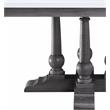 ACME Yabeina Artificial Marble Square Top Dining Table in White and Gray Oak