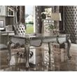ACME Versailles Wooden Executive Writing Desk with 3 Drawers in Platinum Silver