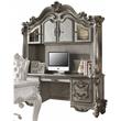 ACME Versailles Wood Computer Desk and Hutch in Antique Platinum Gray