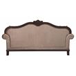 ACME Chateau De Ville Fabric Tufted Sofa with 5 Pillows in Espresso