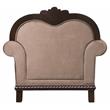 ACME Chateau De Ville Fabric Upholstery Chair with Pillow in Espresso