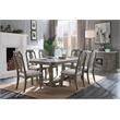 ACME Zumala Fabric Upholstery Side Chair in Beige and Weathered Oak (Set of 2)