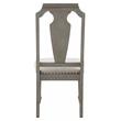 ACME Zumala Fabric Upholstery Side Chair in Beige and Weathered Oak (Set of 2)