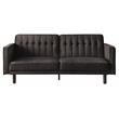 ACME Qinven Tufted Velvet Adjustable Sofa with Track Arm in Dark Brown