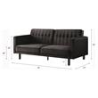 ACME Qinven Tufted Velvet Adjustable Sofa with Track Arm in Dark Brown