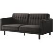 ACME Qinven Tufted Velvet Adjustable Sofa with Track Arm in Dark Brown