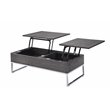 ACME Iban Coffee Table with Lift Top in Gray Oak and Chrome