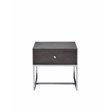 ACME Iban End Table in Gray Oak and Chrome