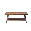 ACME Ikram Rectangular Wooden Coffee Table in Weathered Oak and Sandy Black