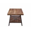ACME Ikram Rectangular Wooden Coffee Table in Weathered Oak and Sandy Black