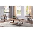 ACME Ikram Rectangular Wooden Coffee Table in Weathered Oak and Sandy Black