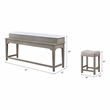 ACME Wandella 4-Piece Wooden Counter Dining Set in White and Rustic Oak