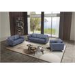 ACME Astonic Leather Upholstery Chair with Tight Black in Blue