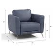 ACME Astonic Leather Upholstery Chair with Tight Black in Blue