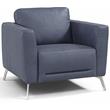 ACME Astonic Leather Upholstery Chair with Tight Black in Blue