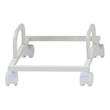 ACME Bambina Wooden Top Computer Desk with Computer Holder in Gray and White