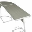 ACME Carver Wooden Top Computer Desk with Holder in Gray and White