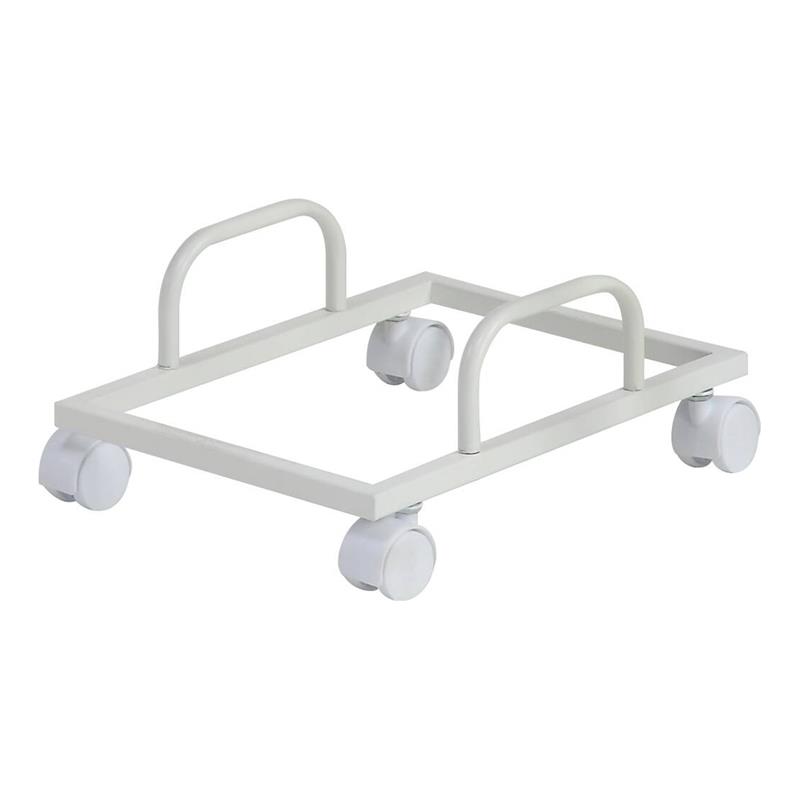 ACME Carver Wooden Top Computer Desk with Holder in Gray and White