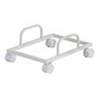 ACME Carver Wooden Top Computer Desk with Holder in Gray and White