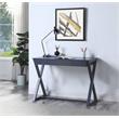 ACME Nalo Wooden 1-Drawer Writing Desk with X-Shaped Base in Black