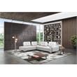 ACME Turano 2-Piece Leather Upholstered Sectional Sofa in Pearl White